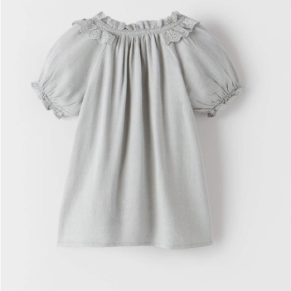Girls Eyelet Collar Zara Dress - Picture 2 of 6